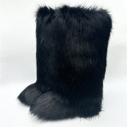 Long “Raw Fur” Boots