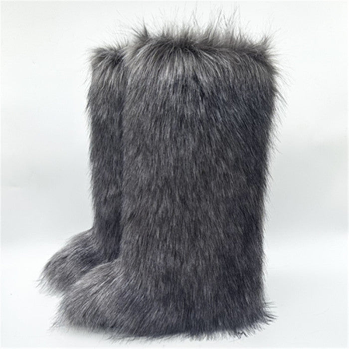 Long “Raw Fur” Boots